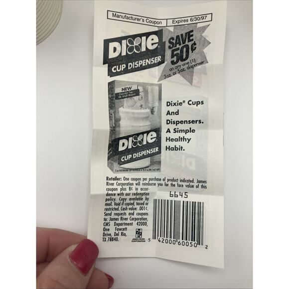 Vintage Dixie Cups Paint Strokes Box 3oz Cups 1995 Open Box 87 Cups Paint Stroke - Picture 6 of 12